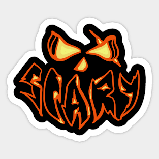 Scary Pumpkin Sticker